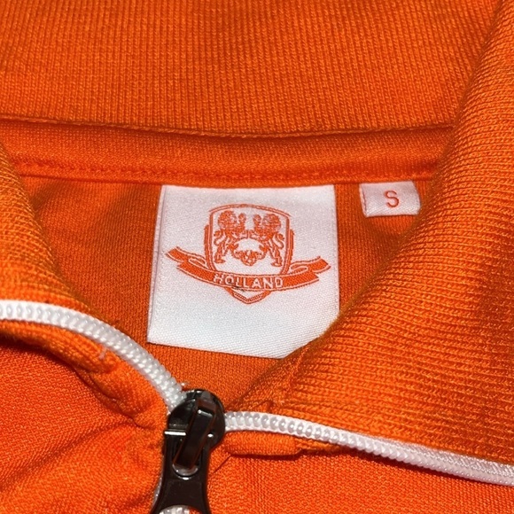 Holland Amsterdam Soccer Embroidered Jacket Orange Men’s Small Women’s Large - Picture 3 of 8